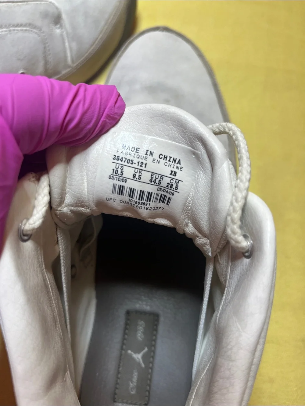Jordan Men’s Off-White Suede High-Top Sneakers